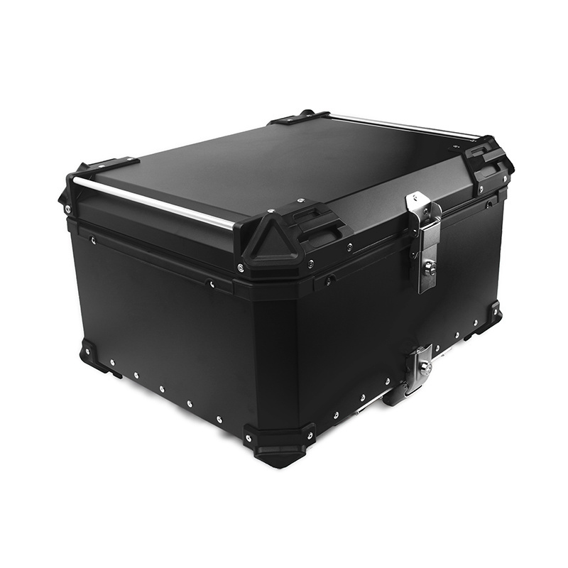 Top Selling Waterproof Aluminium Alloy 80L 100L Motorcycle Delivery Box Motorcycle accessories luggage case