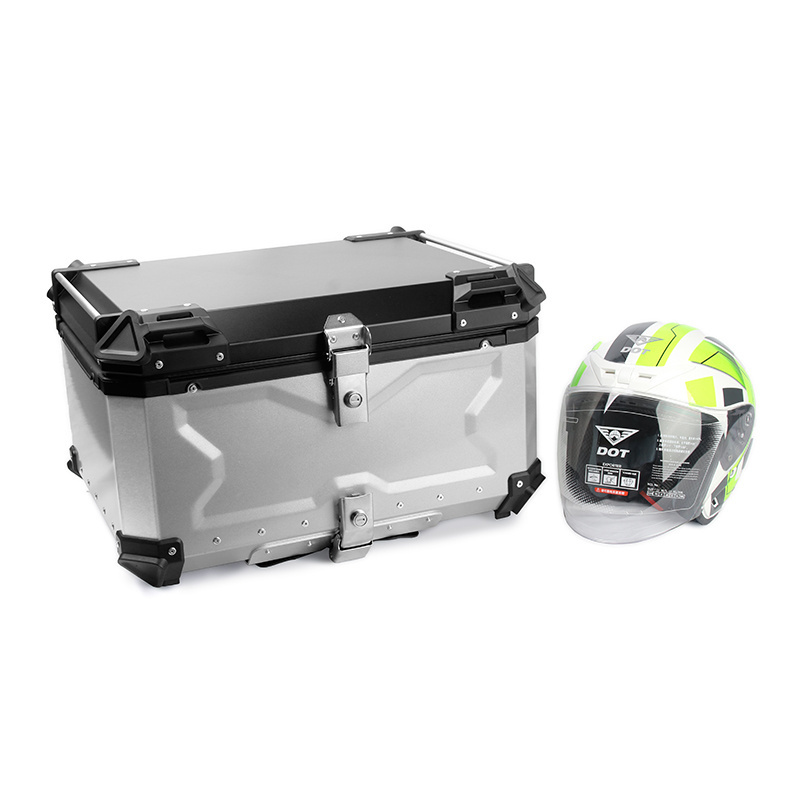 Waterproof 36L 45L 55L 65L 80L 100L Aluminum top box case tail box Travel Luggage Storage delivery box for motorcycle