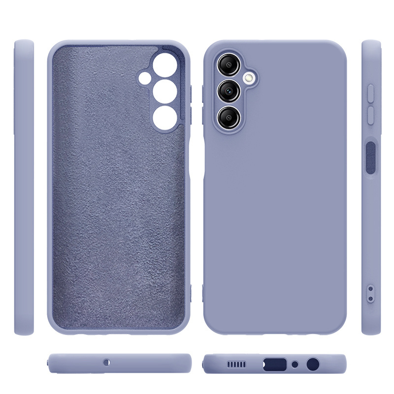 TPU Soft Liquid Silicone  phone case for Samsung A24 4G Custom fashion cell phone Case Microfiber Layer Full Cover