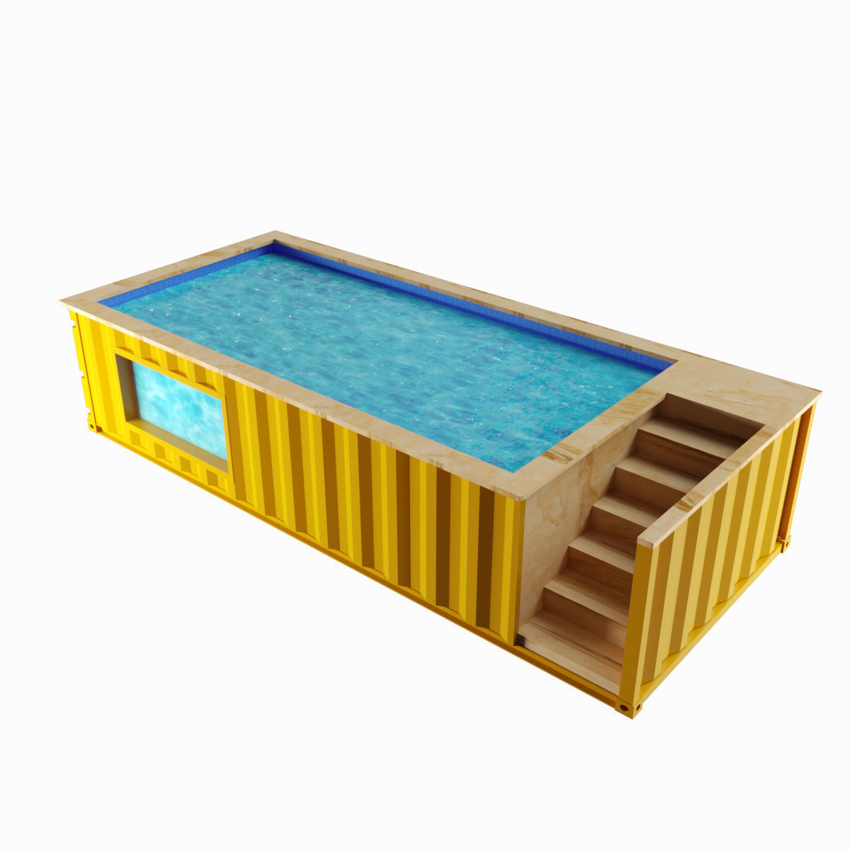 Good quality Best Price Backyard Container Swimming Pool 20ft 40ft with Wave Water Jet Led Light