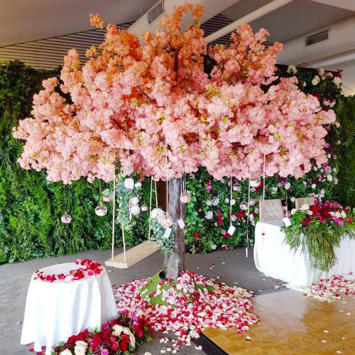 10Ft High Silk Flower Large Outdoor Artificial Cherry Blossom Tree For Wedding Garden Decorative