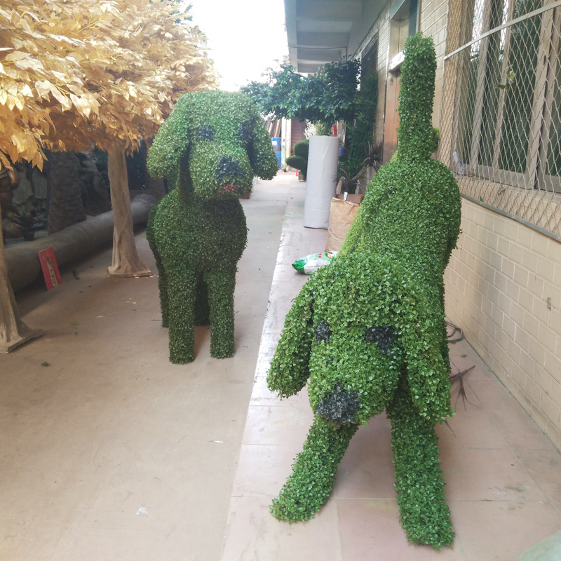 songtao factory plastic grass animal artificial topiary plant frame garden statue molds for decoration