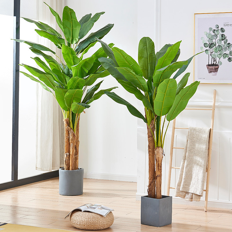 China Favorable Price Artificial Banana Potted Plant Fake Artificial Plastic Plants Banana Bonsai Tree