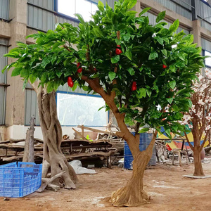 270Cm Tall Buying Hand Making Plastic Fake Lemon Coco Bonsai Trees Artificial Fruits Trees For Vertical Garden Ornamental Home