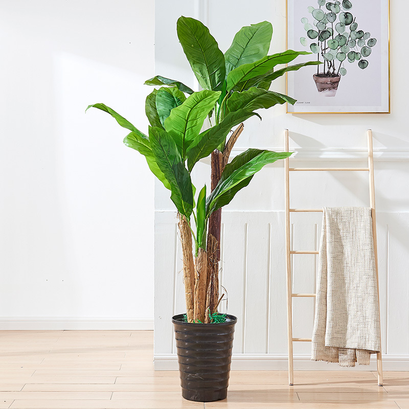 China Favorable Price Artificial Banana Potted Plant Fake Artificial Plastic Plants Banana Bonsai Tree