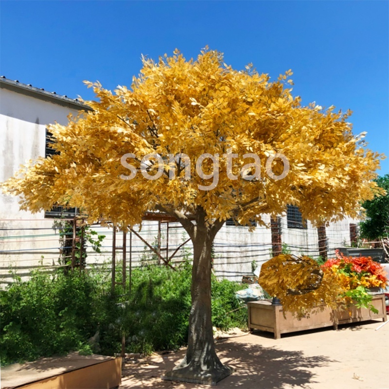 songtao Factory Landscape Fiberglass large ficus trees artificial banyan tree  for garden decoration