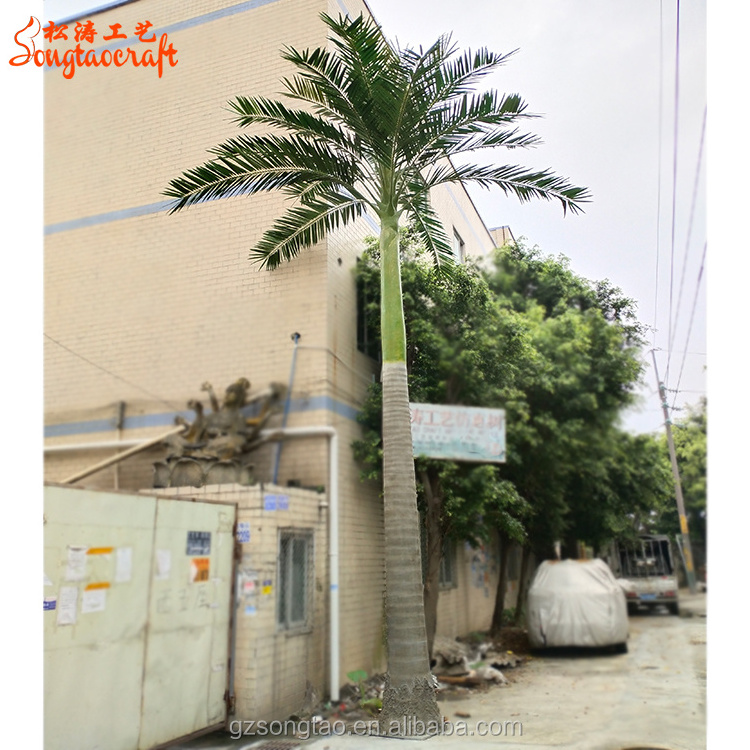 Large Fake Outdoor Anti Uv Artificial Coconut King Palm Trees For Beach Decor