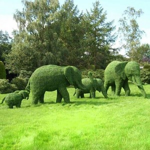 songtao factory plastic grass animal artificial topiary plant frame garden statue molds for decoration