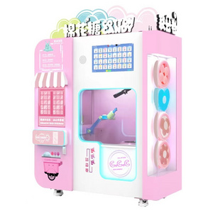 2024 Best Sell electric Commercial Factory Automatic Cotton Candy Vending Machine Floss Flower Candy Machine