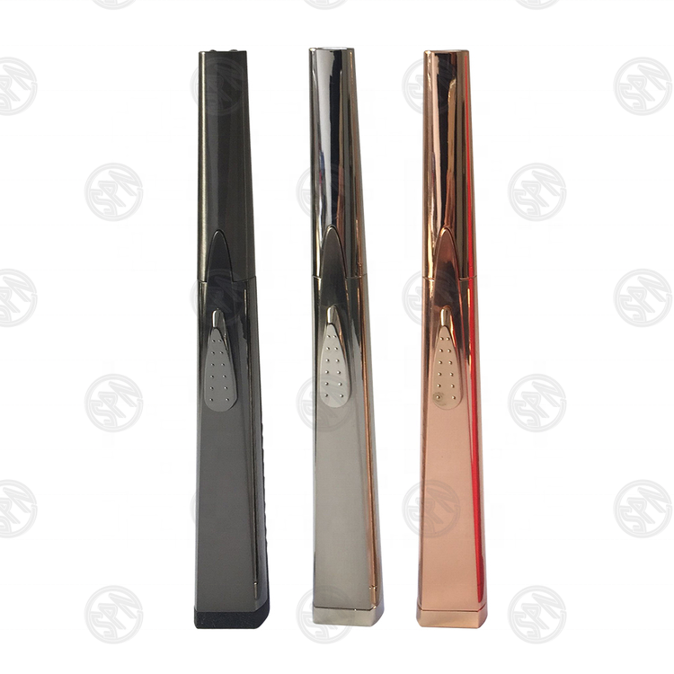 hot sell long Luxury zinc alloy windproof USB Rechargeable Arc flame house candle Lighter