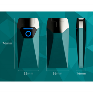 Eco-friendly USB rechargeable electronic plasma flameless arc Fingerprint touch sensing metal windproof cigarette lighter