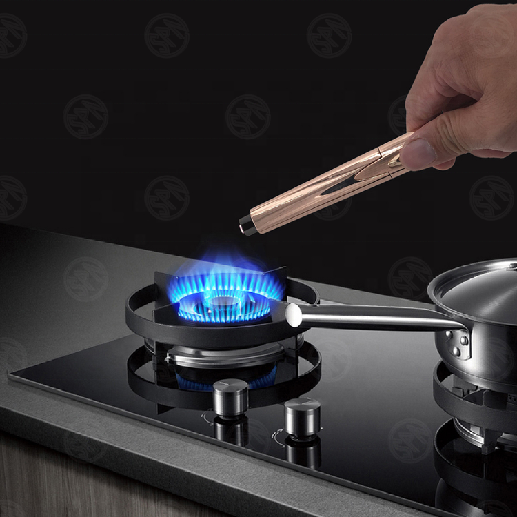 hot sell long Luxury zinc alloy windproof USB Rechargeable Arc flame house candle Lighter