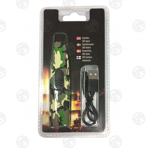 factory new design mini portable plastic windproof plasma arc flame camping lighter with hanging cord