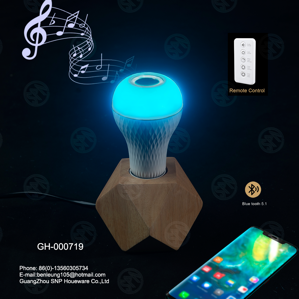 factory wholesale smart remote control living room musical RGB LED bulb with bt speaker