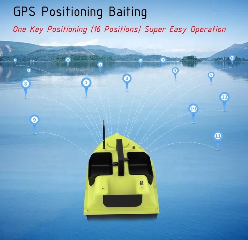 Newest 16 Positions GPS Remote Control Fishing Bait Boat