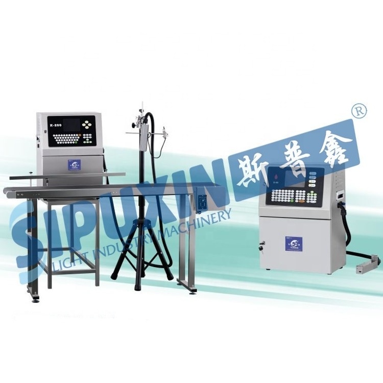 Guangzhou Sipuxin Cheap Price Automatic Continuous Inject Printing Machine Date Code Inkjet Printer Flatbed Printer Single Color