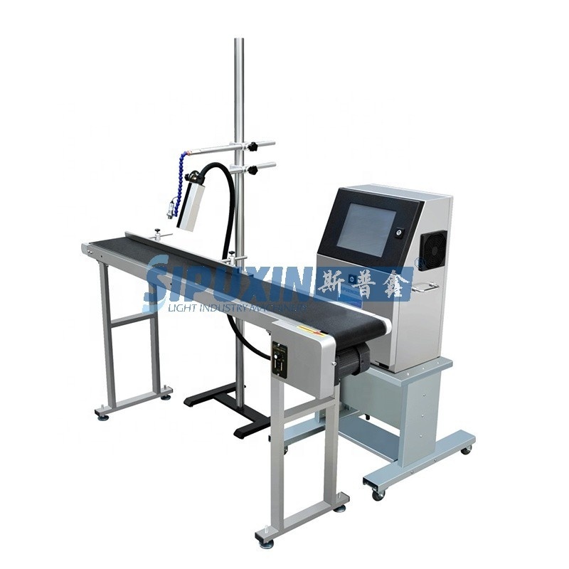 Guangzhou Sipuxin Cheap Price Automatic Continuous Inject Printing Machine Date Code Inkjet Printer Flatbed Printer Single Color