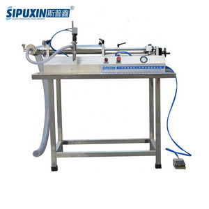 Semi automatic horizontal pneumatic piston shampoo honey lotion filling machine