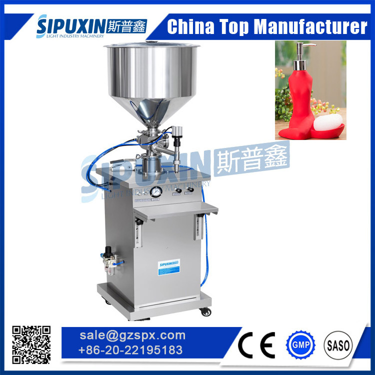 Semi automatic horizontal pneumatic piston shampoo honey lotion filling machine