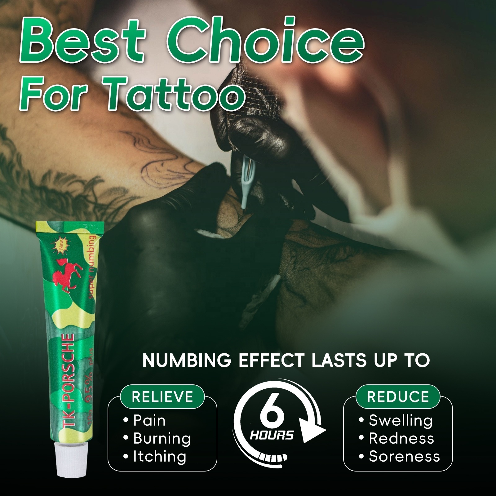 Painless Tattoo-Tattoo Numbing Cream-The Most Powerful Numbing Cream for 6 Hours-Wholesale customization