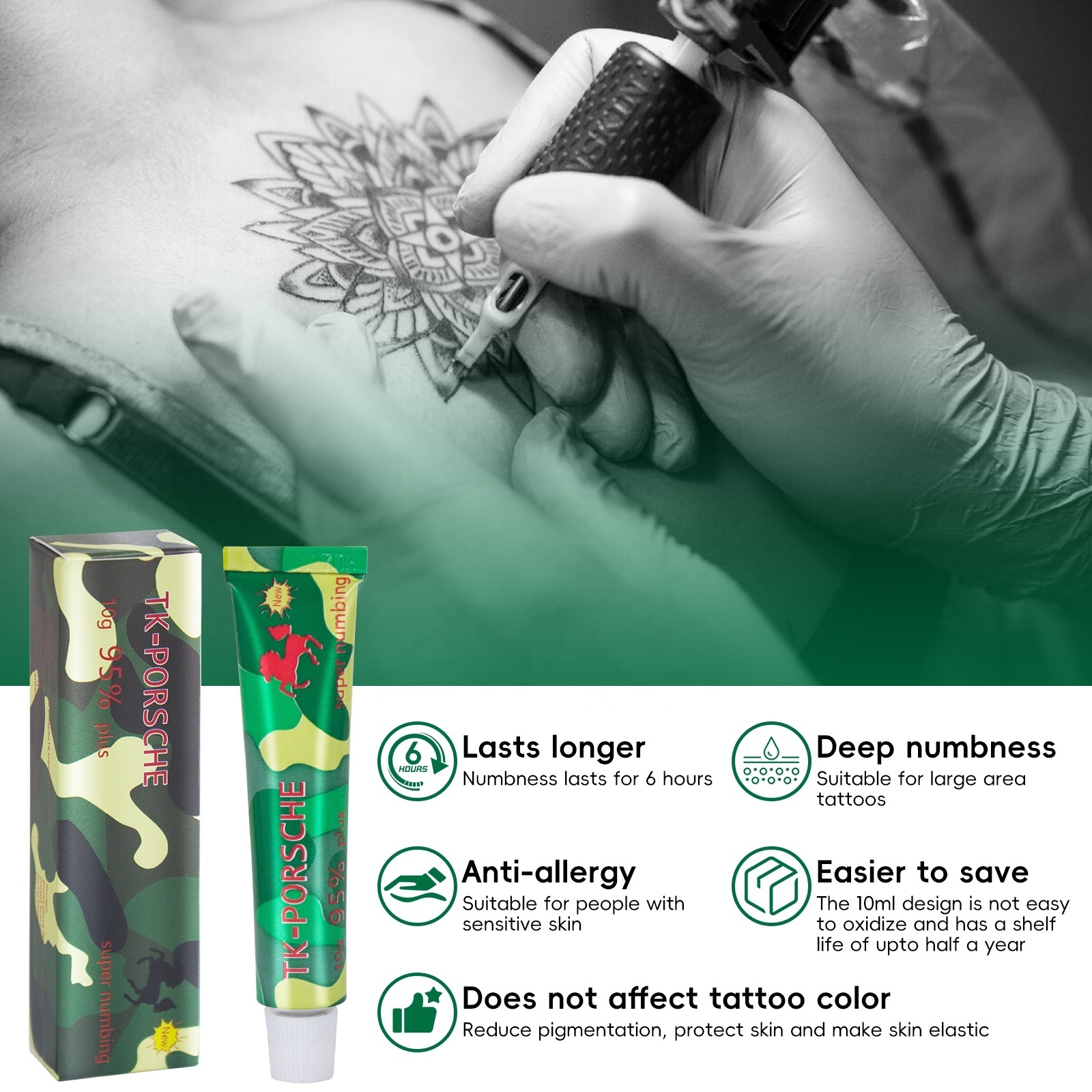 Painless Tattoo-Tattoo Numbing Cream-The Most Powerful Numbing Cream for 6 Hours-Wholesale customization