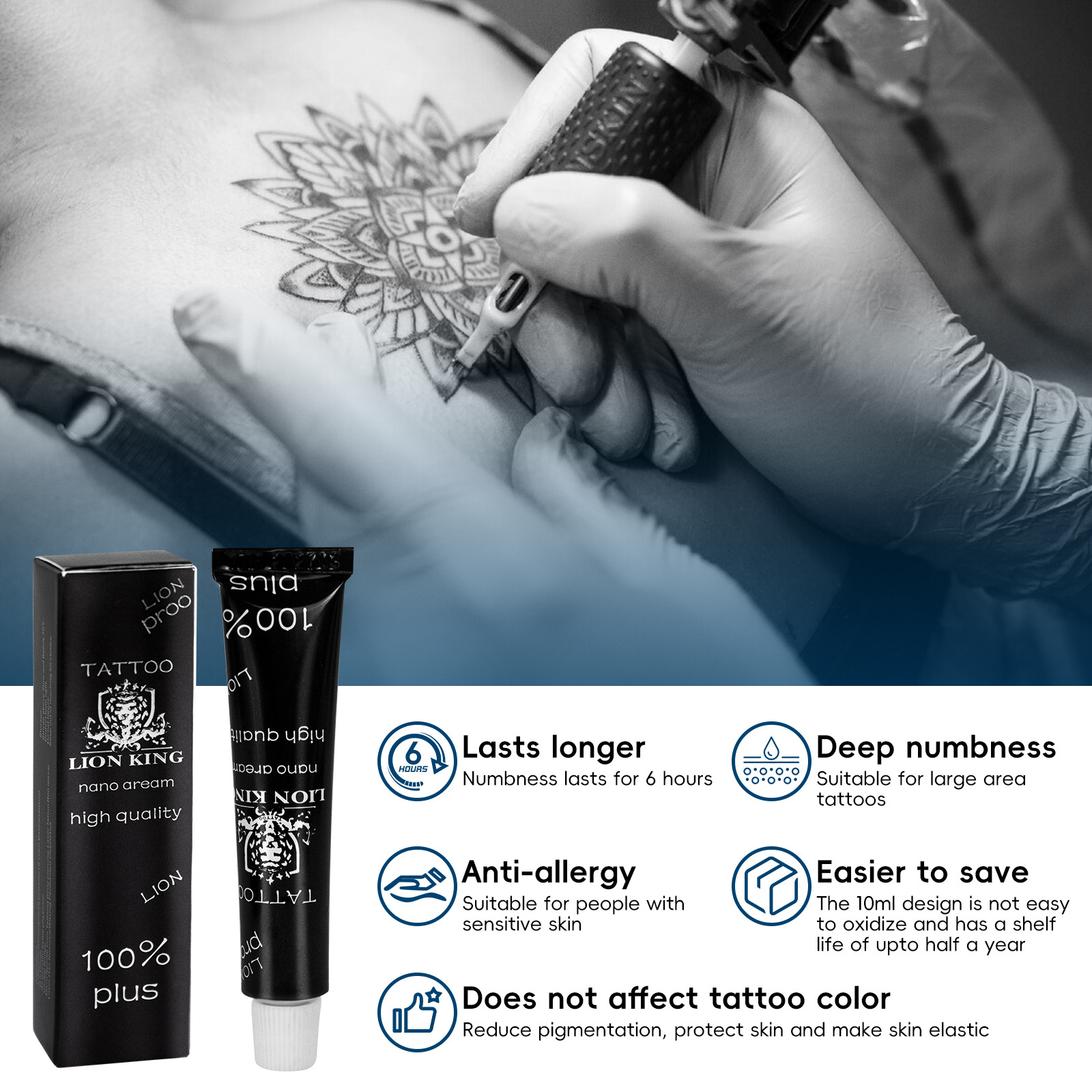 Tattoo Cream Painless Tattoo Highly Effective and Lasts for 6 Hours OEM/ODM