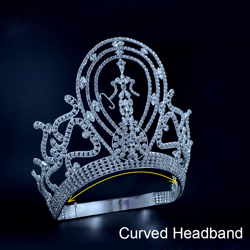 Mo134 Lager Adjustable Miss Universe Classic Princess Hair Jewelry Accessories For pageant event Miss Universe Crown