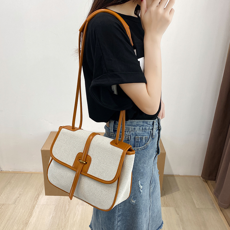 2022 INS Autumn Winter Canvas Bag Women Handbags Ladies Under Arm Women Handbag In Stock