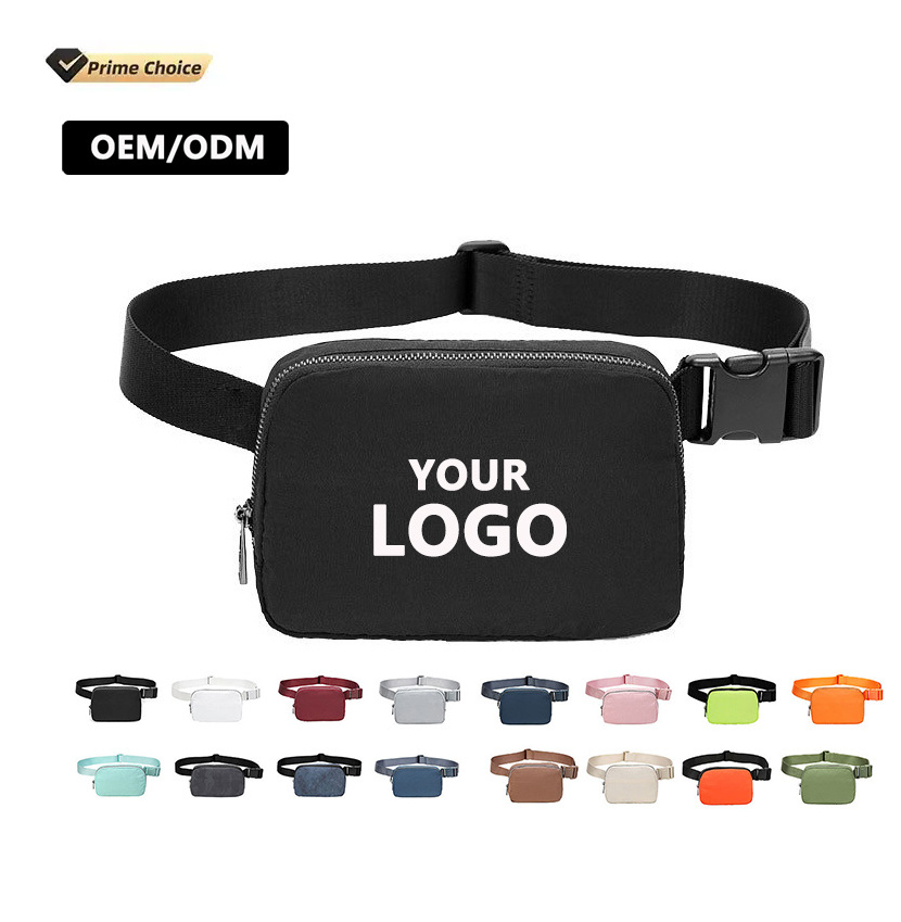 custom Wholesale sport nylon fanny pack crossbody mini yoga lulu bag belt bag cross custom fanny pack waist bag for women