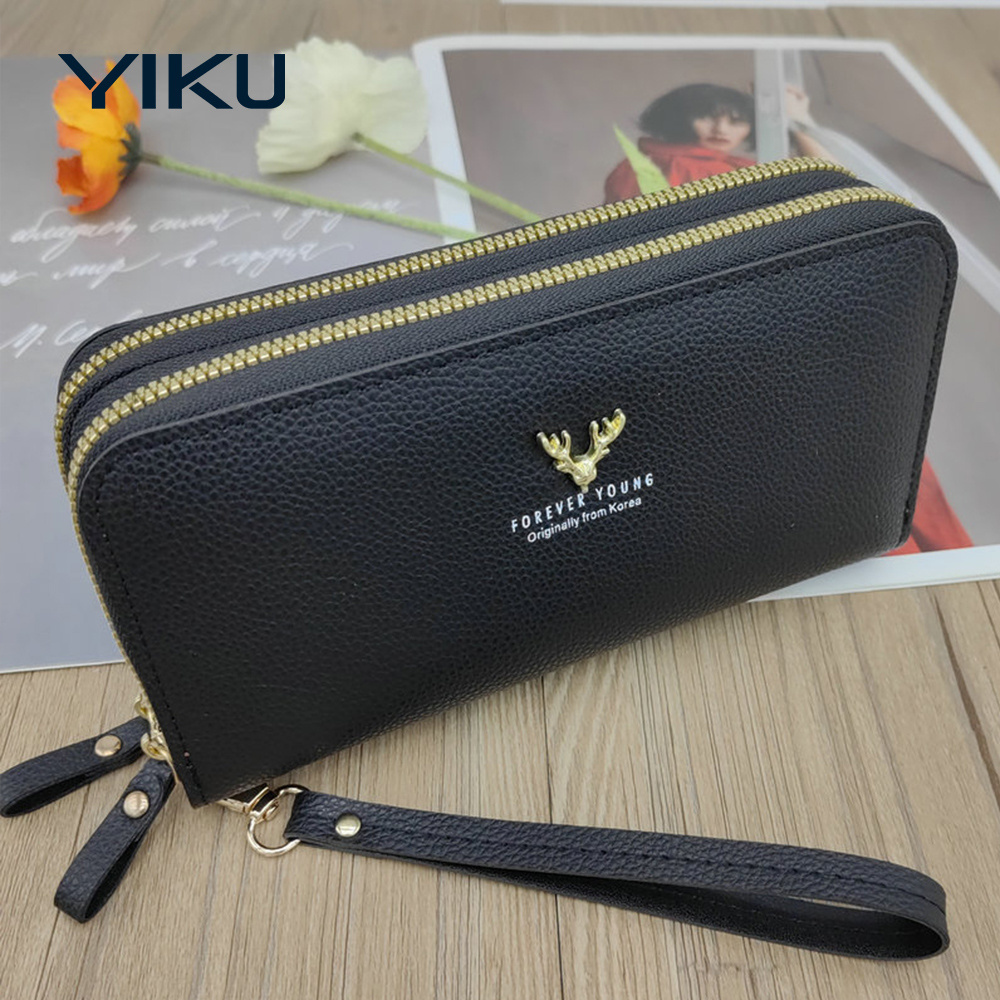 Multi-functions long style women purse large capacity ladies smart wallet leather PU card wallet good quality