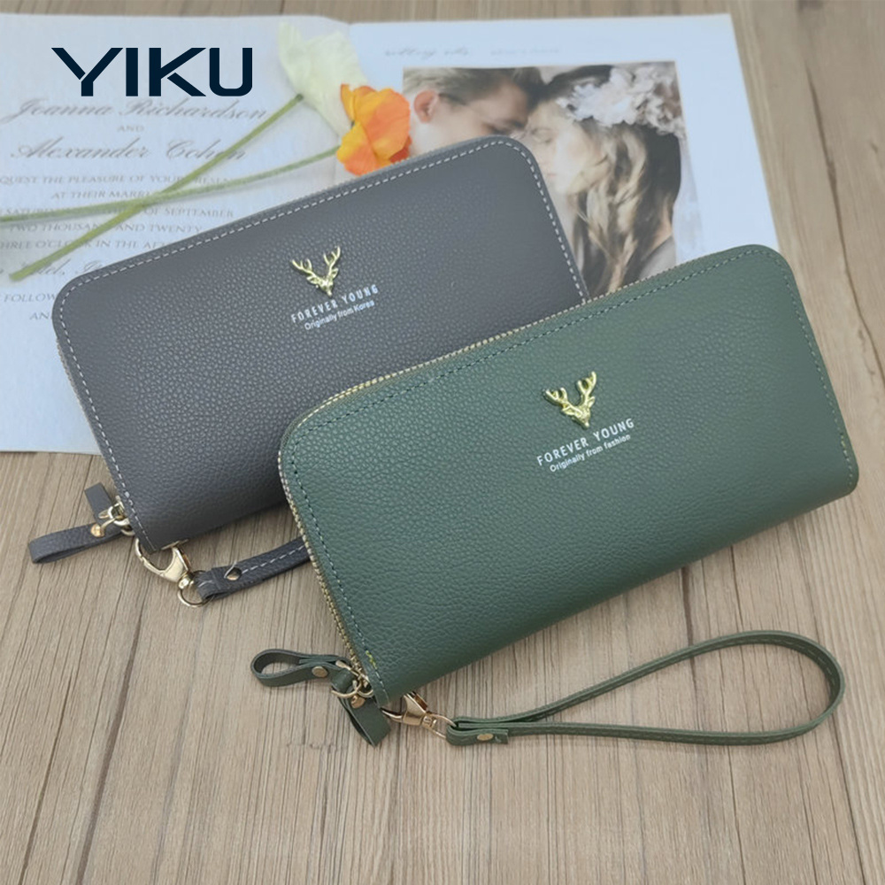 Multi-functions long style women purse large capacity ladies smart wallet leather PU card wallet good quality