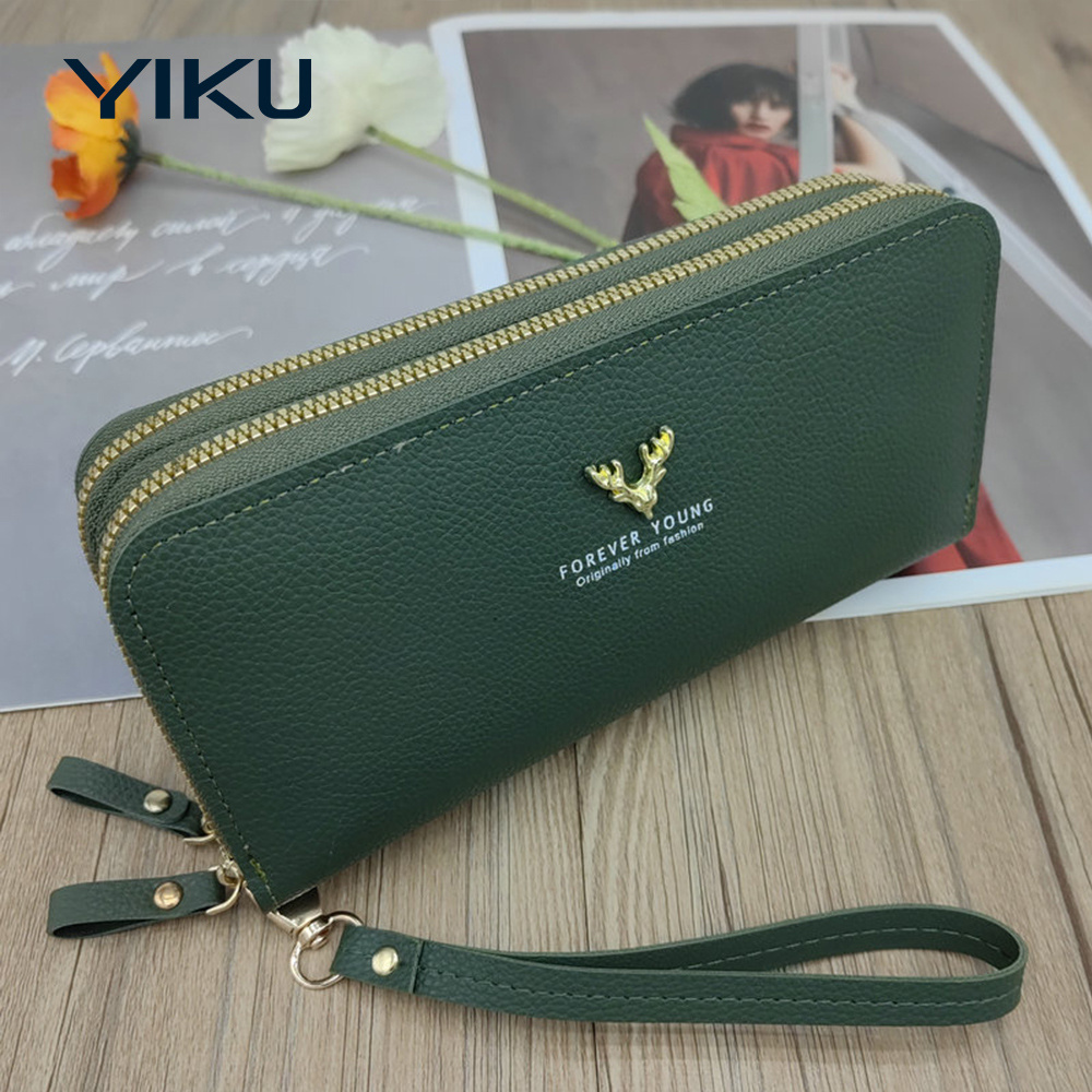 Multi-functions long style women purse large capacity ladies smart wallet leather PU card wallet good quality