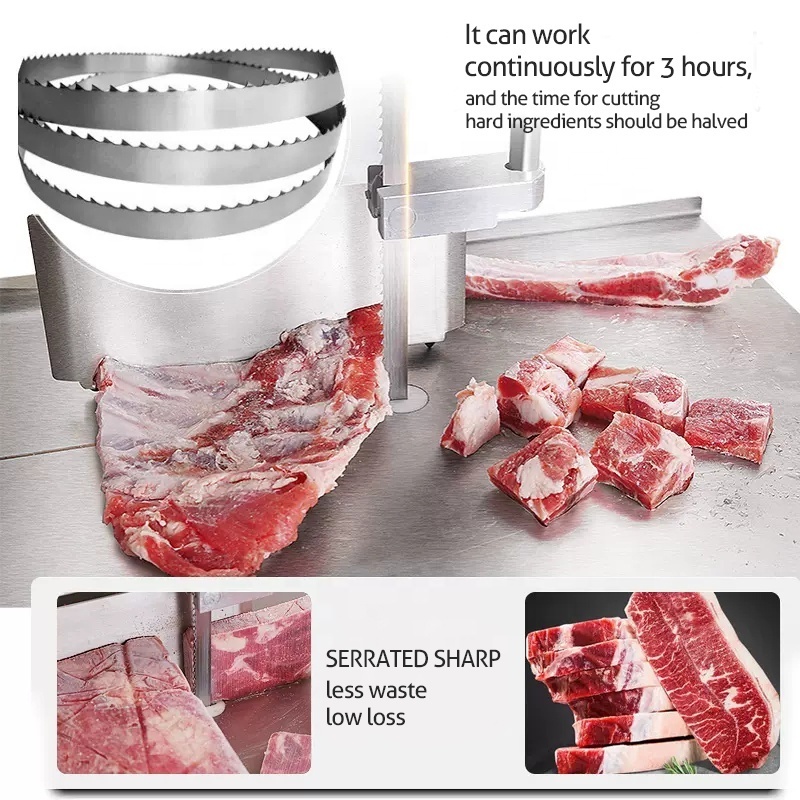 304 stainless steel fresh frozen electric fish beef chicken meat bone saw cutter cutting machine