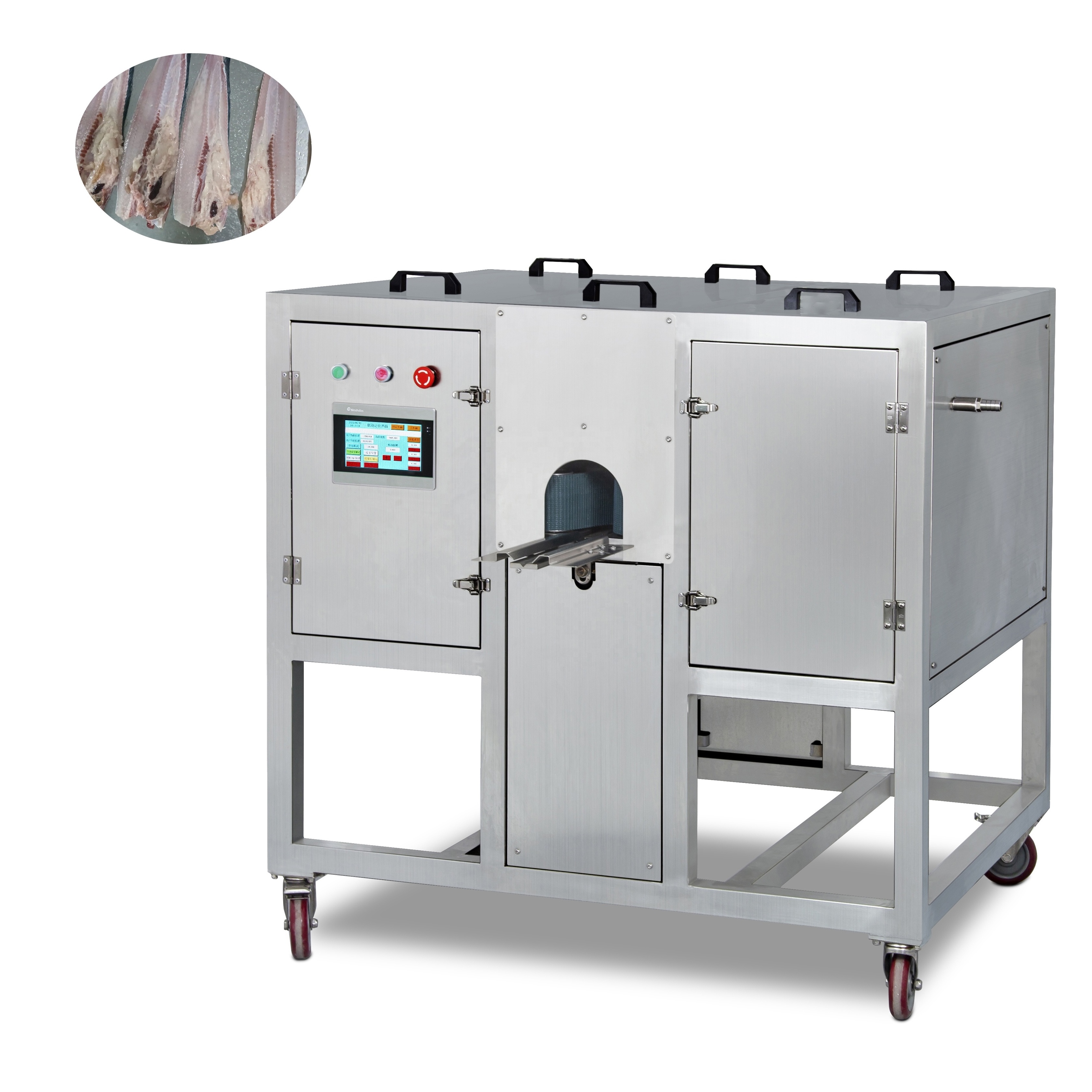 Commercial automatic mullet bream cod fish catfish filleting fillet processing making maker machine