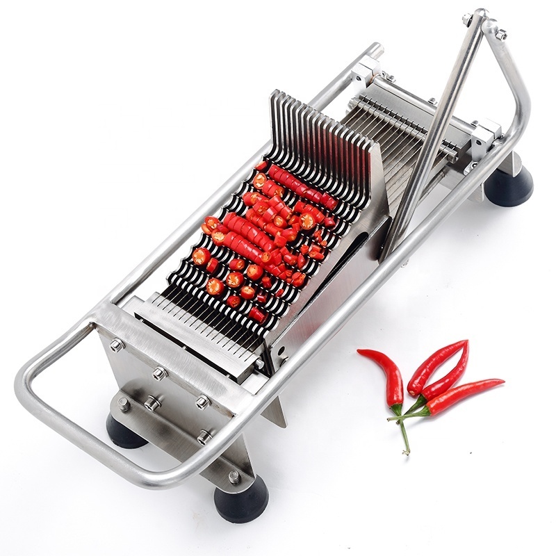 Household stainless steel mini manual chop hot pepper chillies chilli slicer cutting cutter machine