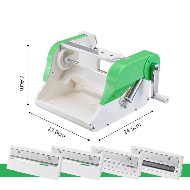 Commercial manual vegetable lotus root radish roll potato spiral shredder grater slicer machine