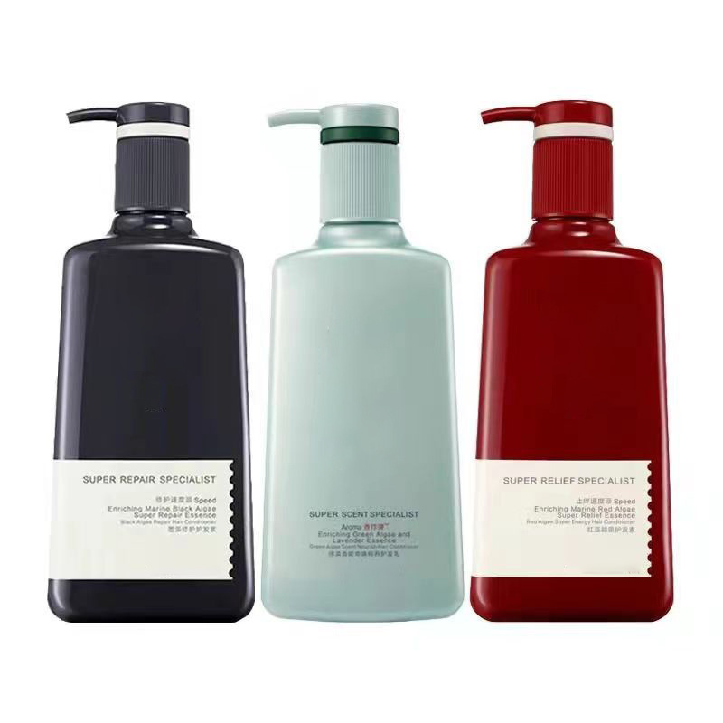 wholesale 700ml 23 oz  pet plastic square flat bottle shampoo and conditioner body  wash pump bottle