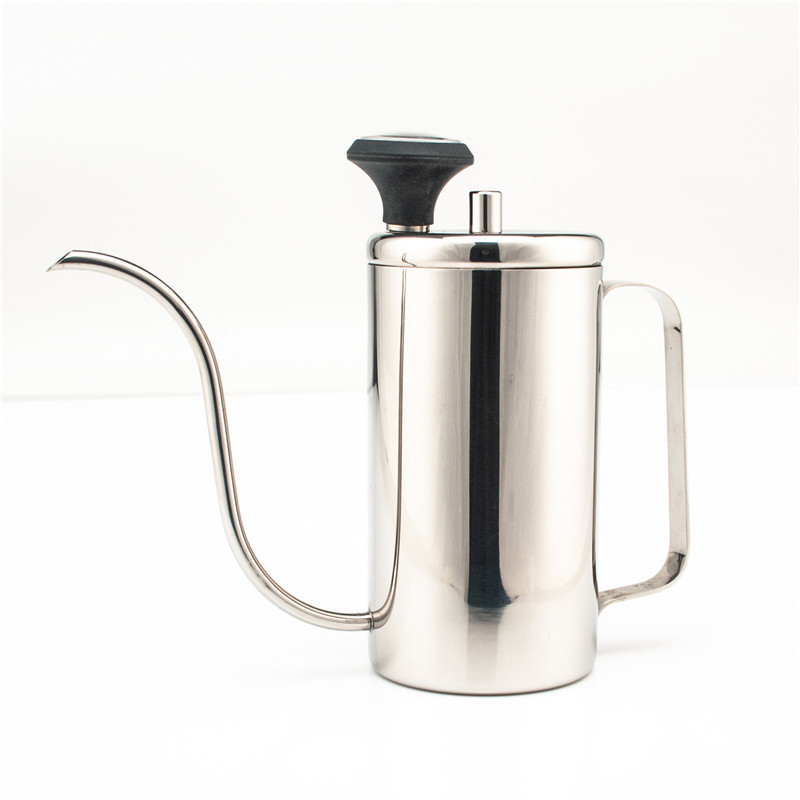 2021 New Product Stainless Steel Drip Kettle with Thermometer Tea Pot Barista Pour Over Coffee pot