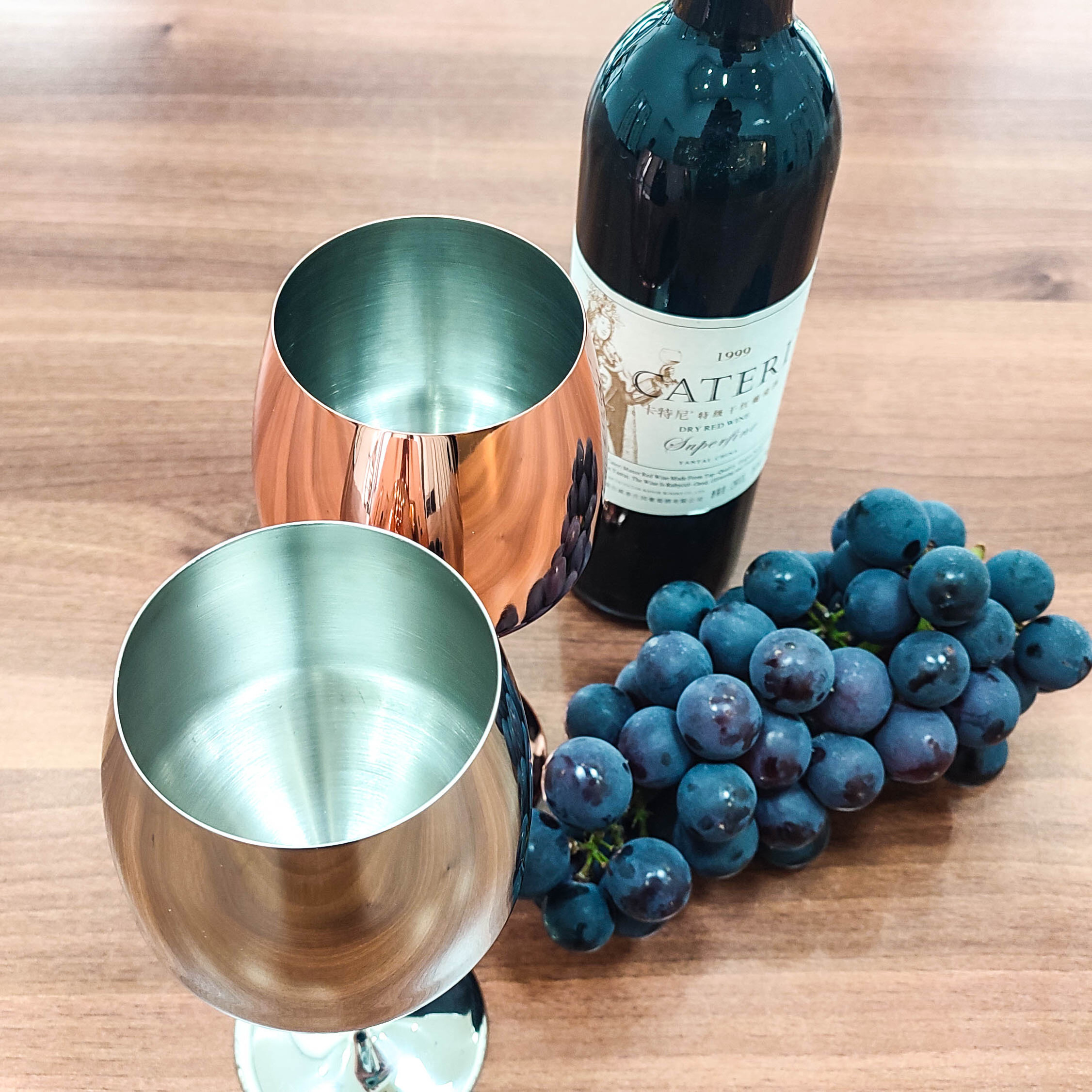 Sustainable Stainless Steel Wine Glass Martini Cup Cocktail Cup Goblet Wine Glasses Provided Tissue Paper UNION Shiny Polish