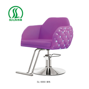 Hot style  high quality beauty purple hair salon sofa set furniture barber chair