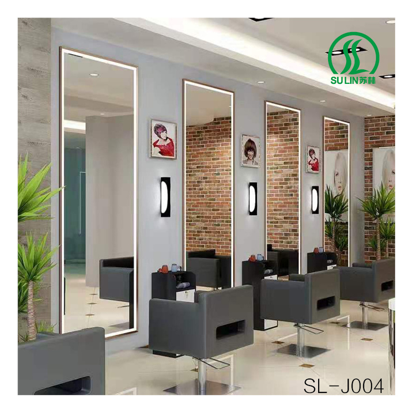 Salon equipment and furniture makeup station styling barber hair salon mirror with lights