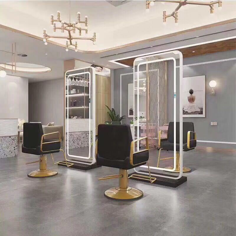 Salon equipment and furniture makeup station styling barber hair salon mirror with lights