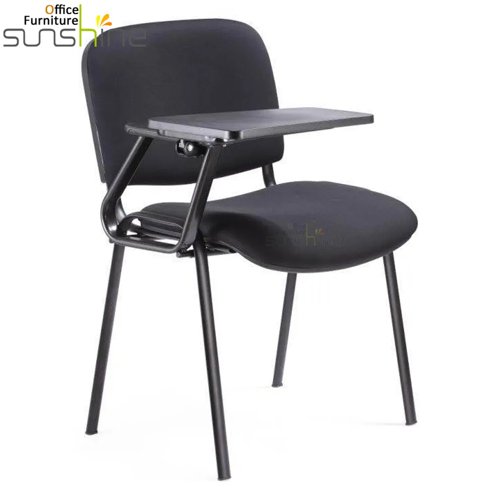 Metal Frame Fabric Armless Stacking Office Chair Stackable Visitor Training Staff Used Conference Room Guest Chair Fast Delivery