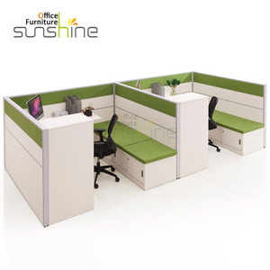 Modular Workstation Office Desk Office Cubicle Partition Furniture with Side Cabinet Office Workstation