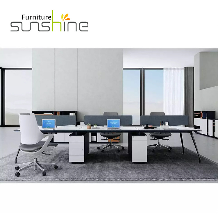 Modern Modular Office Workstation Partitions 2/4/6 Seater Office Furniture Office Desks and Workstations