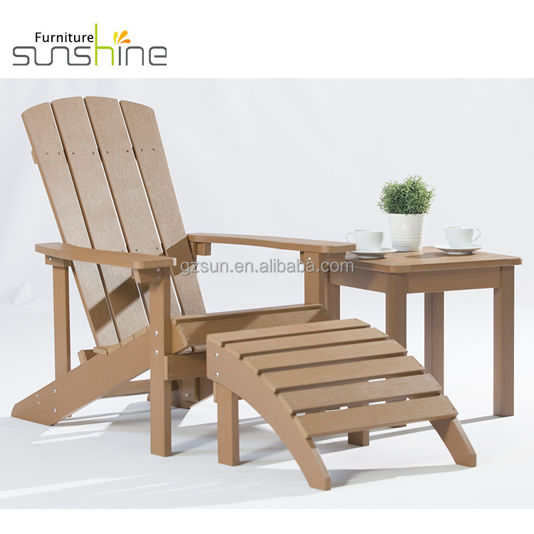 Hot Selling Outdoor Chair Adirondack Chairs Furniture Waterproof Garden Beach Sun Lounger Folding Wood Adirondack Chair