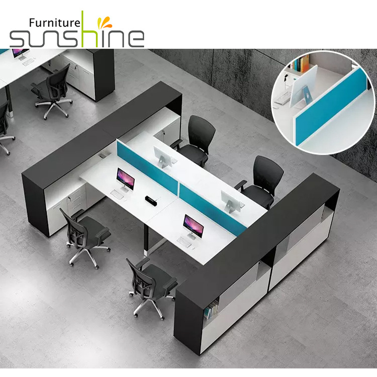 Modern Modular Office Workstation Partitions 2/4/6 Seater Office Furniture Office Desks and Workstations