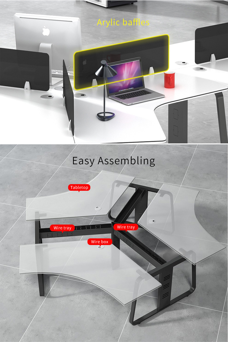 Modular Office Furniture Desk 4/6/8 Person Workstation Office Furniture Manufacturer