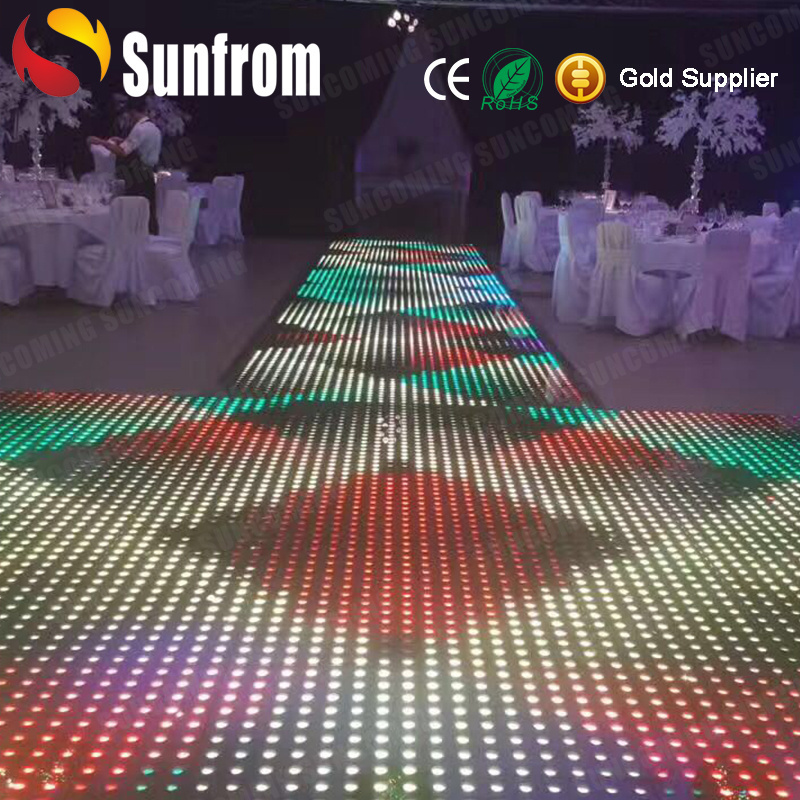 Wired Portable Lighted Dmx Disco Dj Wedding Digital Dance Floor Tile Lights For Sale