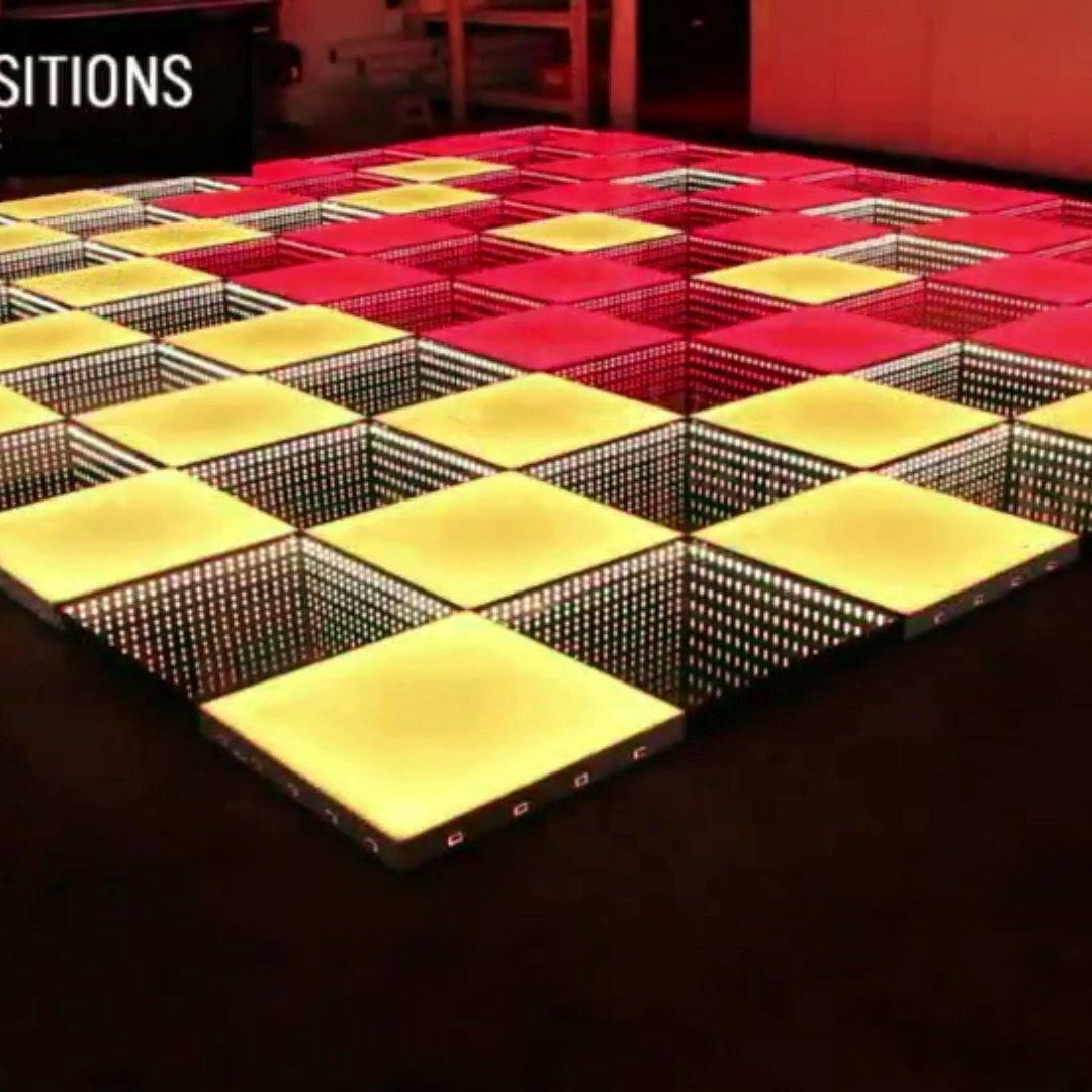 One Second To Install DMX Control Easy Maintain Wireless Magnetic LED Dance Floor